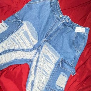 Distressed jeans